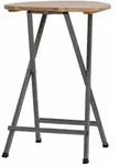 FUN STAR Kiefernholz Stehtisch &Oslash; 78 cm, Kiefernholz, Gestell Stahl eckig