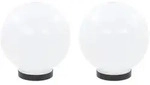 vidaXL LED-Gartenleuchten 2 Stk. Kugelf&ouml;rmig 20 cm PMMA