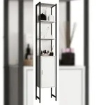 VCM Badm&ouml;bel Hochschrank Edino Wei&szlig; H. 185 x B. 33 x T. 30 cm