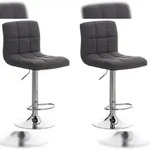 CLP 2er Set Barhocker Peru Stoff hellgrau