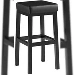 CLP Barhocker Taylor Kunstlederbezug Sitzh&ouml;he 78 cm Metallgestell schwarz schwarz