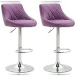 CLP 2er Set Barhocker Lazio Kunstleder lila