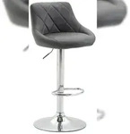 CLP Barhocker Lazio Kunstleder grau/chrom