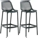 CLP 2er Set Outdoor Barhocker Air dunkelgrau