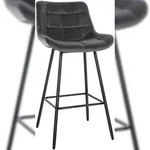 CLP Barhocker Weston dunkelgrau/Samt