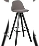 CLP Barhocker Corbin Stoff Square taupe/schwarz