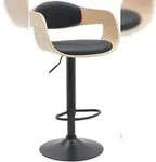 CLP Barhocker Kingston natura/schwarz/Kunstleder