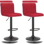 CLP 2er Set Barhocker Jamie Samt rot