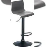 CLP Barhocker Hover Kunststoff grau/Metall matt schwarz