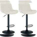 CLP 2er Set Barhocker Minosa creme/Stoff