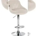 CLP Barhocker Lazio Samt creme/chrom