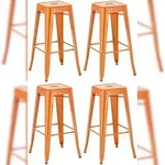 CLP 4er Set Barhocker Joshua orange