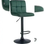 CLP Barhocker Peru Samt Samt HBT: 94x46x47 cm gr&uuml;n schwarz