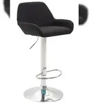 CLP Barhocker Braga Stoff schwarz/chrom