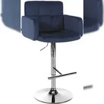 CLP Barhocker Los Angeles Samt blau/chrom