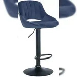 CLP Barhocker Milet Samt blau/schwarz