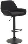 CLP Barhocker Braga Stoff schwarz/schwarz
