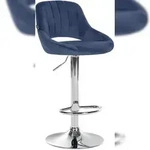 CLP Barhocker Milet Samt blau/chrom