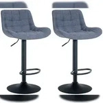CLP 2er Set Barhocker Tover blau/Stoff