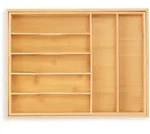 Relaxdays Besteckkasten f&uuml;r Schubladen, ausziehbar, 7-9 F&auml;cher, HBT: 5 x 34-50,5 x