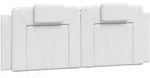 vidaXL Kopfteil-Kissen "Viana" Wei&szlig; 120 cm Kunstleder
