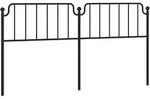 vidaXL Ersatz-Kopfteil Metall Schwarz 193 cm