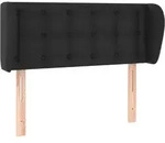 vidaXL Kopfteil mit Ohren Schwarz 93x23x78/88 cm Kunstleder