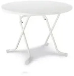 BEST Scherenklapptisch rund 100cm weiss 26521000