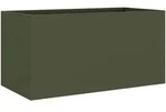 vidaXL Pflanzk&uuml;bel Olivgr&uuml;n 62x30x29 cm Stahl