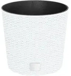 vidaXL Pflanzk&uuml;bel mit herausnehmbaren Einsatz Wei&szlig; 15/15,3L PP-Rattan