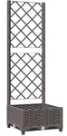 vidaXL Pflanzk&uuml;bel mit Rankgitter Braun 40x40x121,5 cm PP