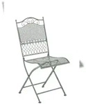 CLP Gartenstuhl Kiran Metall HBT: 91x41x50 cm antik-gr&uuml;n