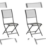 Merxx Samos Klappstuhl Set 2tlg., 2 Klappst&uuml;hle, Stahlgeflecht