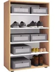 VCM LonaXL5 Schuhschrank 5 Ablagen Buche dekor.