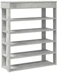 vidaXL Schuhregal Betongrau 80x30x98 cm Holzwerkstoff