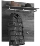 Scout Wandgarderobe 3 Kleiderhaken grau.