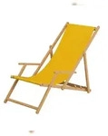 Erst-Holz Liegestuhl Deckchair gelb klappbare Sonnenliege Gartenliege Strandstuhl