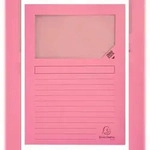 Exacompta 50156E 100er Packung Fenstermappen BAHIA 160g/qm - 22x31 cm - Rosa