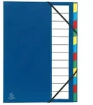 Exacompta 55342E 6x Ordnungsmappe mit festem Deckel 3mm, Gummizug und dehnbarem