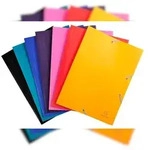Exacompta 559000E 60x Sammelmappe mit Gummizug und 3 Klappen, aus PP 400&mu;, Eco,