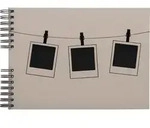 Exacompta 16825E Fotoalbum mit Spiralbindung, 50 schwarze Seiten, Polaroid -...