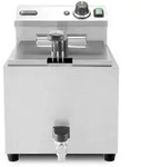 HENDI Fritteuse XL mit Ablasshahn, Profi Line, 10L, 400V/6600W, 300x585x(H)377mm