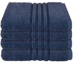 Schiesser Handtuchset Milano - 4-teilig - 50 x 100 cm - Dunkelblau