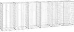 vidaXL Gabionenwand mit Abdeckung Verzinkter Stahl 300&times;50&times;100 cm