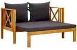 vidaXL 2-Sitzer-Gartenbank mit Kissen 122 cm Massivholz Akazie vidaXL 2-Sitzer-Gartenbank mit Kissen 122 cm Massivholz Akazie