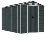vidaXL Ger&auml;tehaus Anthrazit 191x300x198 cm Verzinkter Stahl