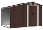 vidaXL Ger&auml;tehaus Braun 277x192,5x179 cm Verzinkter Stahl