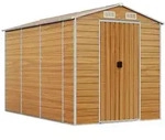 vidaXL Gartenhaus Hellbraun 191 x 300 x 198 cm Verzinkter Stahl