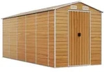 vidaXL Ger&auml;tehaus Hellbraun 191x470x198 cm Verzinkter Stahl