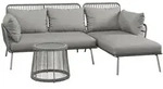 Outsunny -Rattan Gartenm&ouml;bel-Set - 125L x 77B x 82H cm - hellgrau